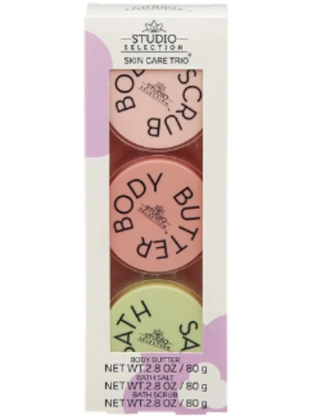 Studio Selection Skin Care Trio Set Body Butter Bath Salt Scrub 3pc NEW